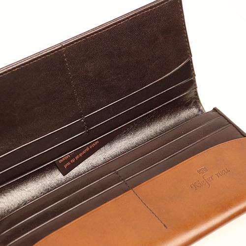 Kiefer neu / Ciao 美しいムラ染レザーの長財布