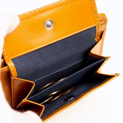 Kiefer neu / Ciao 美しいムラ染レザーの二つ折財布