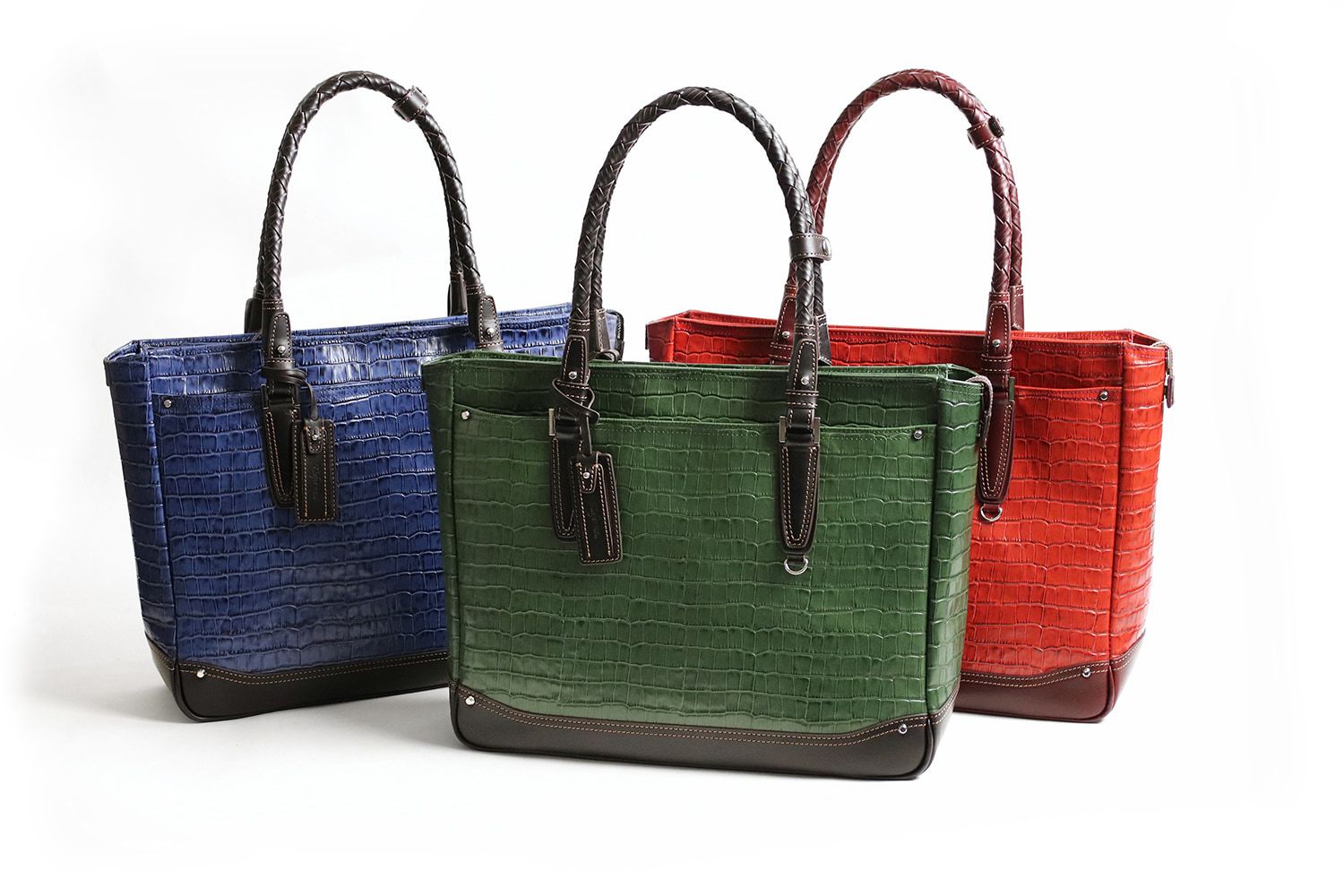 Kiefer neu / amore Luxurious croco-embossed leather business tote 