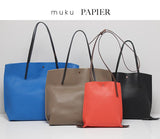 muku PAPIER  イタリーレザーのシンプルトート L