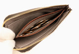 Neutral Gray  NP061 デイジーの型押しを施した美しいミニ財布