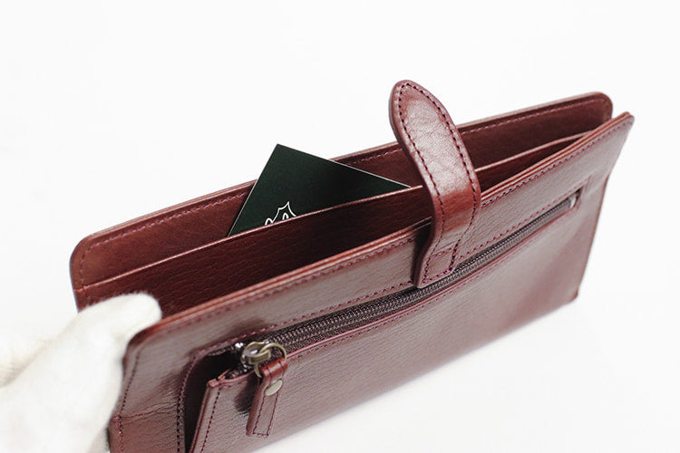 Atelier nuu / Lezza botanica vino ワインの絞りかすで染めたサステナブルレザーのスマート長財布
