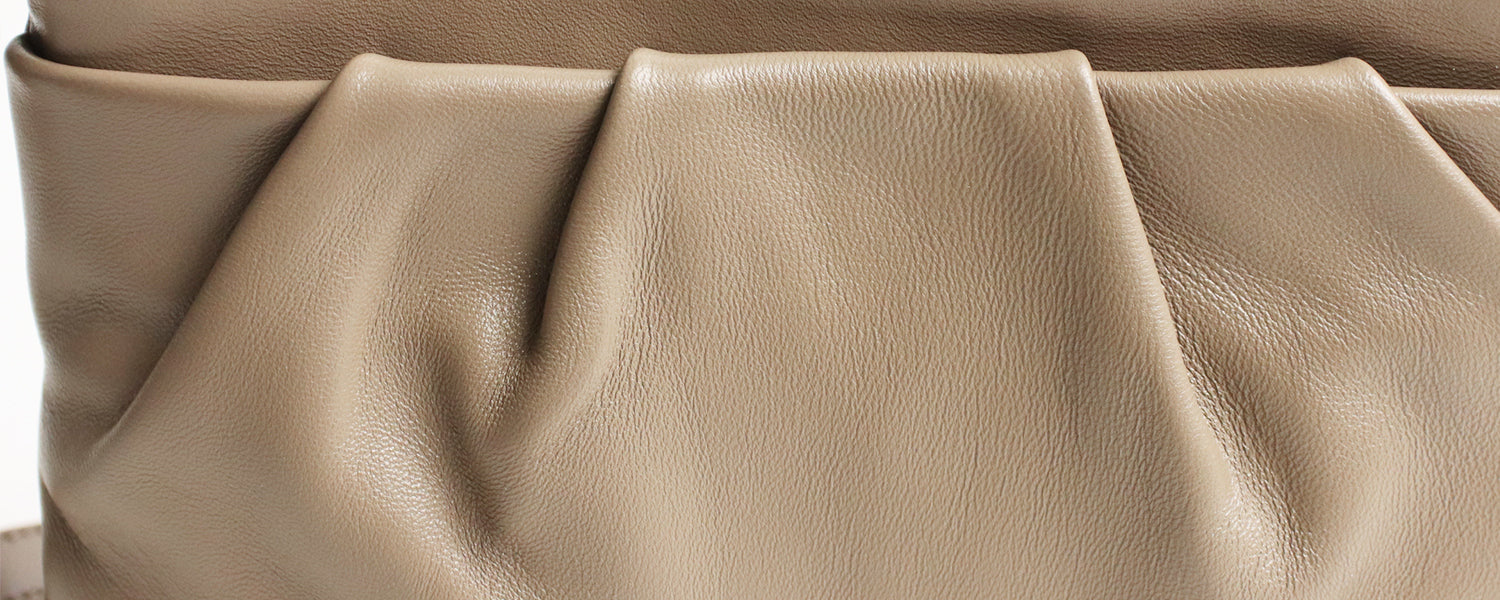 ARUKAN Lamour Elegant lamb leather drape mini shoulder bag 