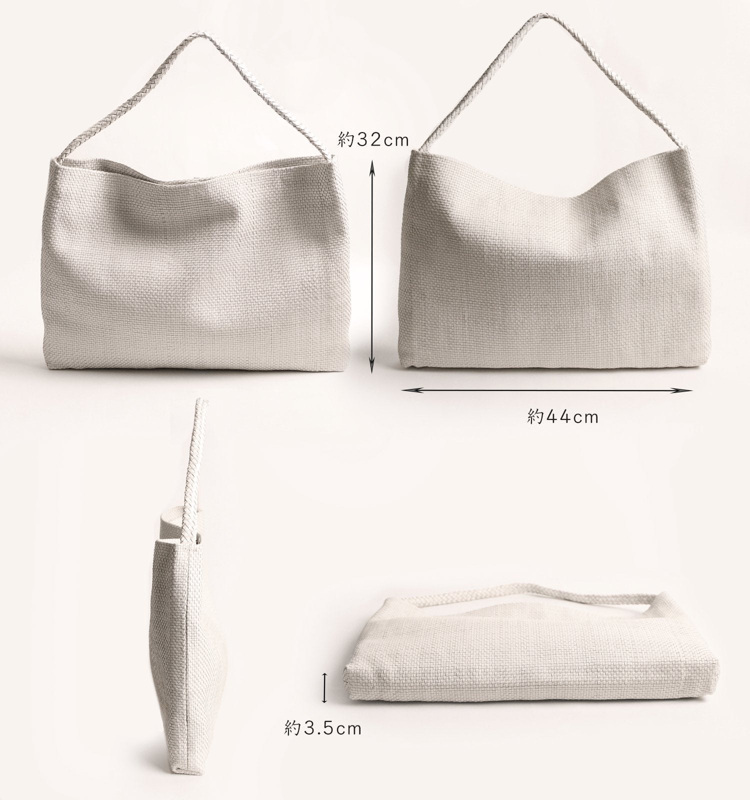 ARUKAN AMU's all-over mesh series. Sleek goat leather tote bag